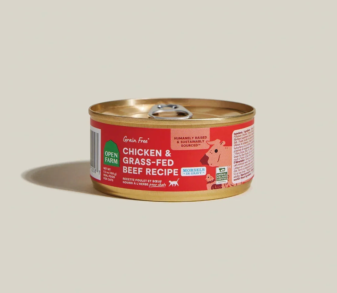 Chicken & Grass-Fed Beef Morsels in Gravy for Cats