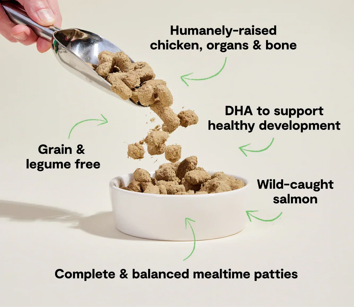 Chicken & Salmon Freeze Dried Raw Patties for Puppies