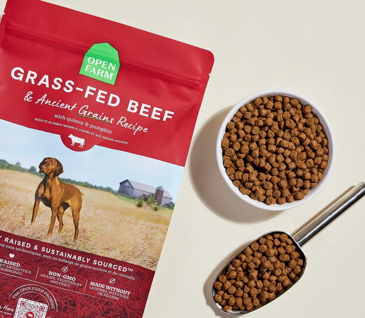 Grass-Fed Beef & Ancient Grains Dog Kibble