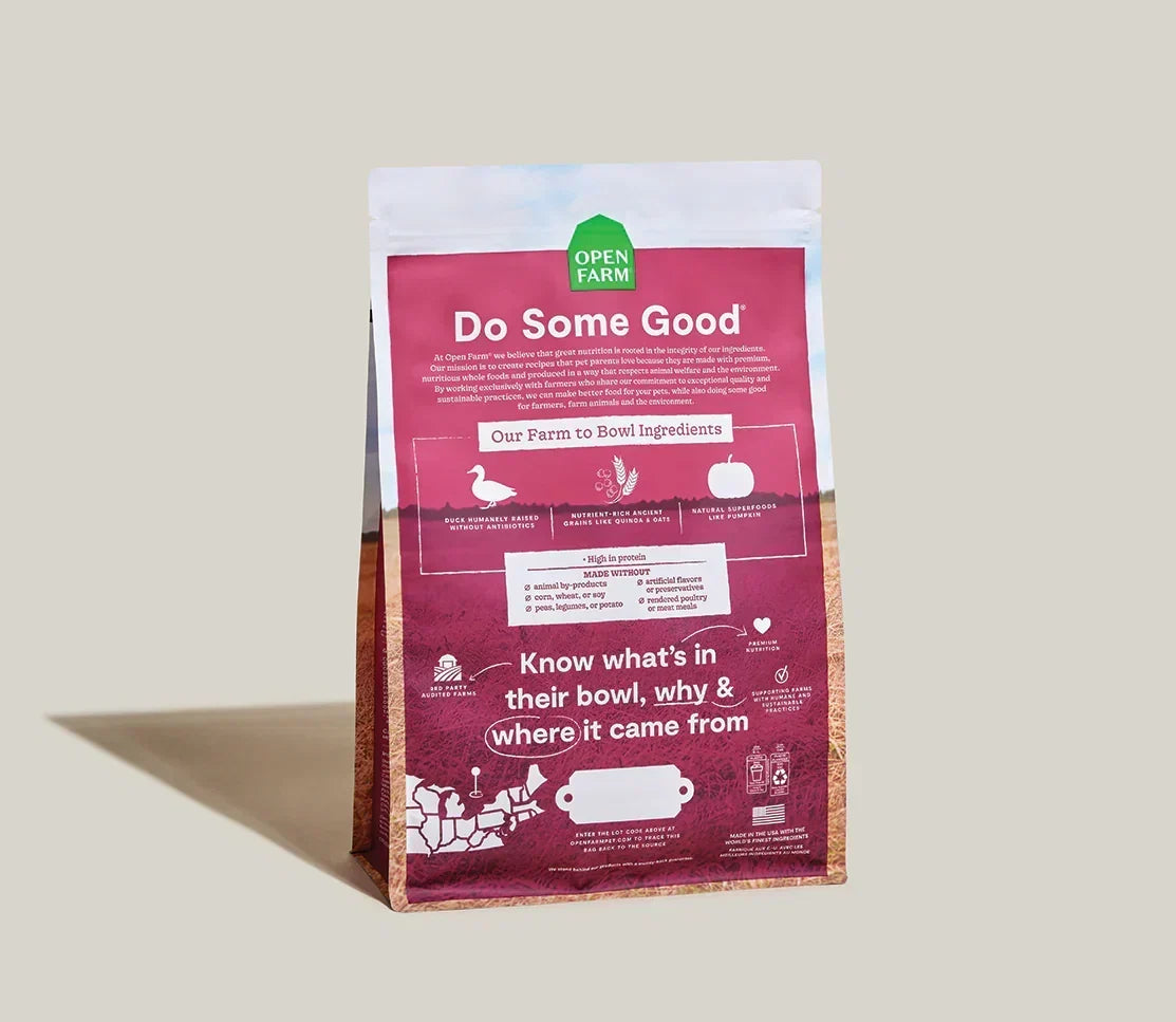 Farmstead Duck Ancient Grains Dog Kibble