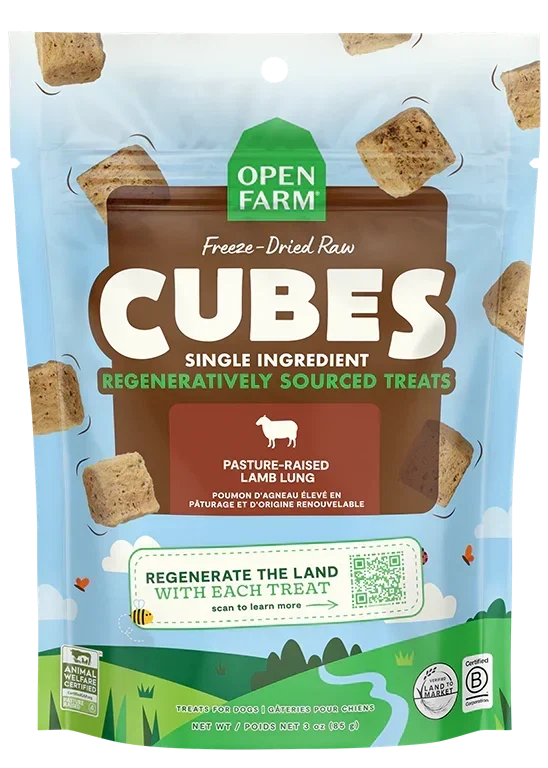 Freeze Dried Raw Regeneratively Sourced Lamb Lung Treat