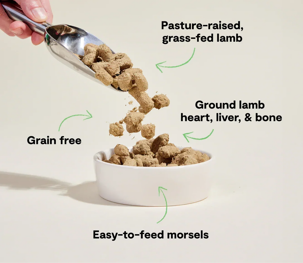 Pasture-Raised Lamb Freeze Dried Raw Morsels for Dogs