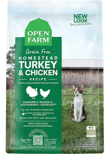 Homestead Turkey & Chicken Grain-Free Cat Kibble