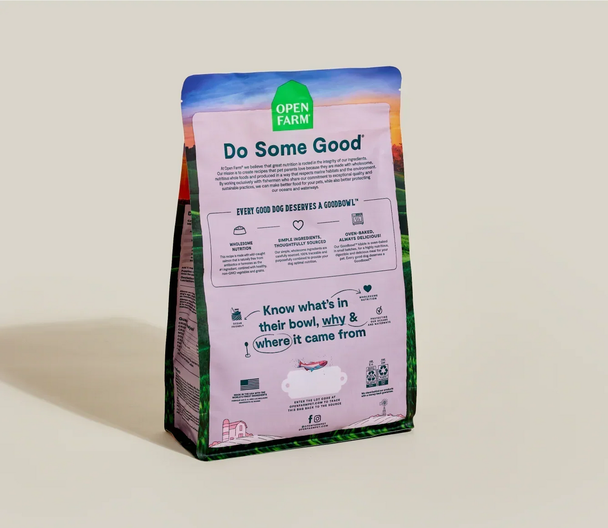 Goodbowl™ Wild-Caught Salmon & Brown Rice Dog Kibble
