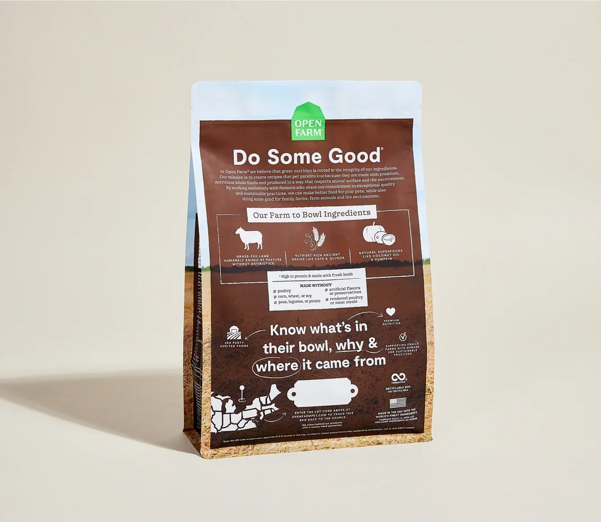 Pasture-Raised Lamb & Ancient Grains Dog Kibble