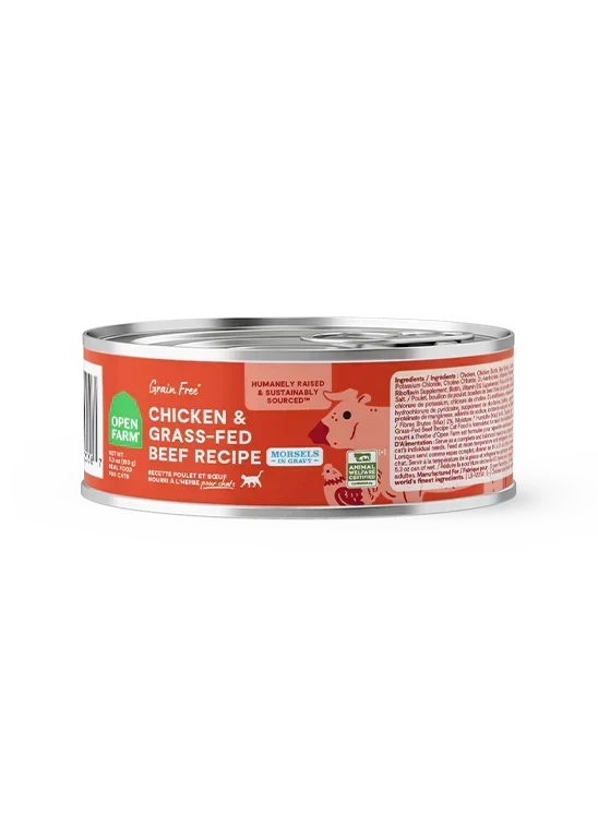 Chicken & Grass-Fed Beef Morsels in Gravy for Cats