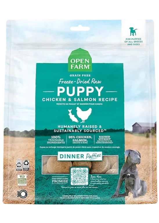 Chicken & Salmon Freeze Dried Raw Patties for Puppies